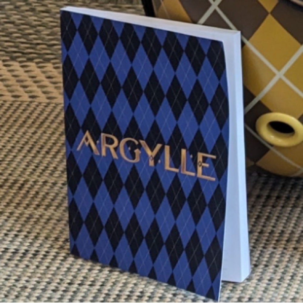Argylle Blue and Black Journal Book Patterned Notebook